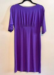 Joseph Ribkoff Draped Open Back Sheath Dress‎ | Purple Size 10