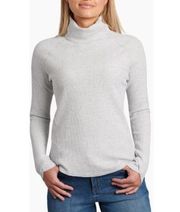 Kuhl Petra Gray Waffle Knit Turtleneck Sweater