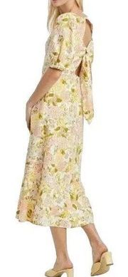 NEW Who What‎ Wear Target Bishop elbow sleeve tie back floral maxi dress XXL