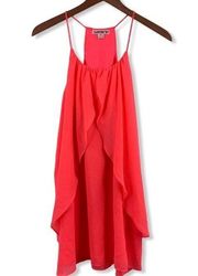 Double Zero Bright Pink Chiffon Layered Dress S