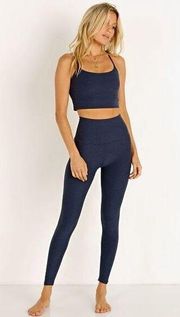 BEYOND YOGA Spacedye Caught In The Midi Navy High Waisted Legging Size Small