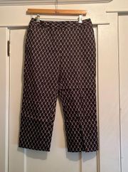 Studio | Brown Stretch Patterned Business Professional Pants Size 12