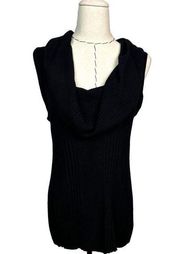 89th & Madison Sweater Womens Size XL Black Sleeveless Cowl Neck Pullover