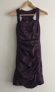 Jessica McClintock Bodycon Dress Purple‎ Sweatheart Womens Size 4P Petite…