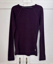 Smartwool Base Layer Wool Purple Long Sleeve XS