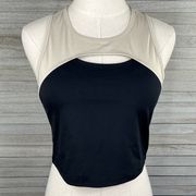 SPYDER Activewear Sports Bra Black/Tan-Medium