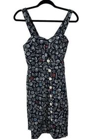 NWT ModCloth Seashore Spectacular Fit and Flare Black Seashell Print Dress Sz 4