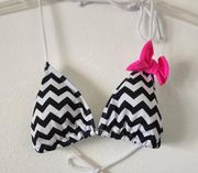 Dippin Daisy’s Swimwear Dippin' Daisy's Triangle Chevron Bow Bikini Top Size Medium