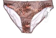 NWT Nicole Miller Tropical Palm Leave Printed Swimming Bottom LARGE