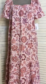 Pink Floral Dress, XL