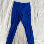 New Balance Wide Waistband High Rise Skinny Fit Leggings Space Dye Blue Womens S