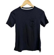 Isaac Mizrahi Live! Essentials Pima Cotton Black Short Sleeve T-Shirt XXS