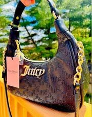 Juicy couture black semi charmed coho shoulder bag