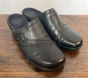 Clarks Black Leather Mule Size 8