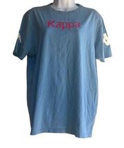 Kappa Womens XL Blue Pink Logo Kappa TShirt Top