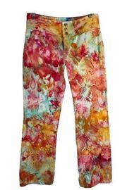 Tommy Hilfiger Womens Sz 6 Jeans Tie Dyed Sherbert Jazz Flare Boot Cotton 1329