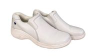 Nurse Mates Women's Dove All Day Comfort Leather Slip-On Shoes White Size 6.5M