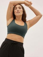 NWT EVERLANE The Perform Bra Dark Green Sports Bra