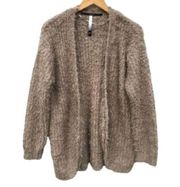 Kensie Eyelash Fuzzy Sweater Open Front Cardigan