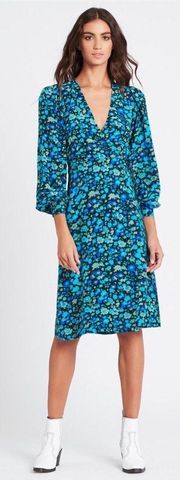 Azure Blue Wrap Dress 34