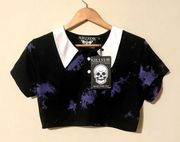 KILLSTAR Gothic Dye Fast Crop Top in Violet