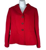 Le Suit Women's Red 2-Piece Skirt Business Suit Set with Jacket Size 12