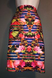 floral Aztec Pencil Spring High-Waisted Skirt size Womens XS - Small