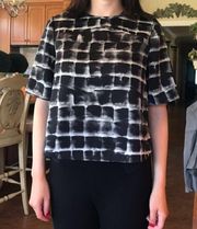 Rachel Roy Top Crop Black White Small