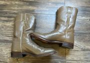 Roper Brown Leather Boots Size 6