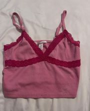 TILLYS PINK WITH LACE TANK TOP!