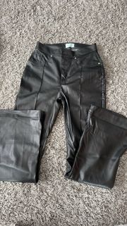 Black Leather Style Pants