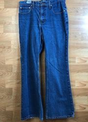 Jordache Size 11/12 Medium Wash Bootcut Jeans w/5 Pockets and Belt Loops