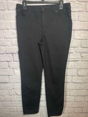 Talbots Flawless Five Pocket Slim Ankle Jeans Size 10 black color