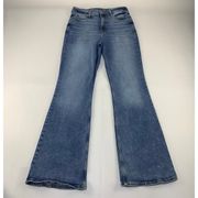 Old Navy  Cora Medium Wash Stretch Denim High Rise Flare Jeans 8