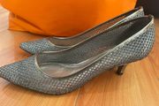 silver heels size 37