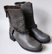 Simply Vera Vera Wang rhinestone moto boots size 8