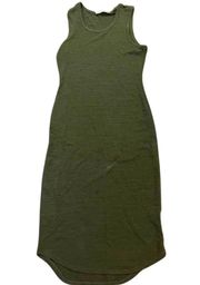 RD Style heathered army green midi dress size small