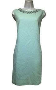 vineyard vines sleeveless seafoam green rhinestone sequin sheath dress Size 4