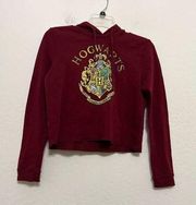 Harry Potter cropped red hoodie L Hogwarts