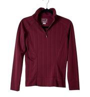 Merrell Long Sleeve Base Layer Quarter Zip Burgundy Size XS