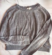 // Gray Cropped Sweater