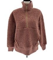 Joy Lab Half Zip Sherpa Teddy Pullover Jacket Sz L