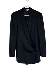 Helmut Lang Smoking Wool High Low Blazer Tux Jacket Size 12