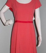 Marc New York Andrew Mark Cap Sleeve Mini Dress Size 14 Red Pink