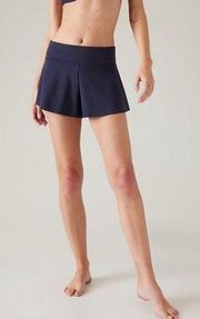 Athleta M Makani Swim Short Dress Blue Medium