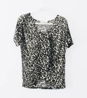 Ruched Leopard Top