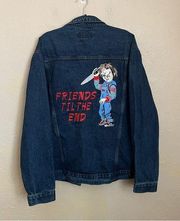 Port Authority Embroidered Customized Chucky Doll Denim Jacket 2XL