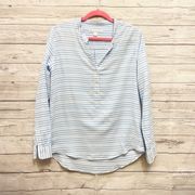 Blue Striped Popover