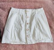 White Jean Skirt