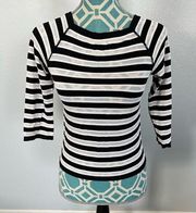 Armani Collezioni Black & White Stripe Fitted shirt size 2